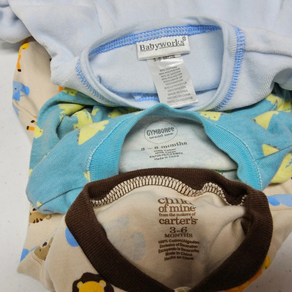 3pc Baby Boy Sleeper Lot 3-6 Months‎ Carter's Gymboree Alligator Safari